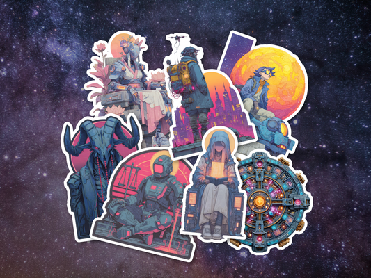 CYBERPUNK TAROT Stickers — Major Arcana