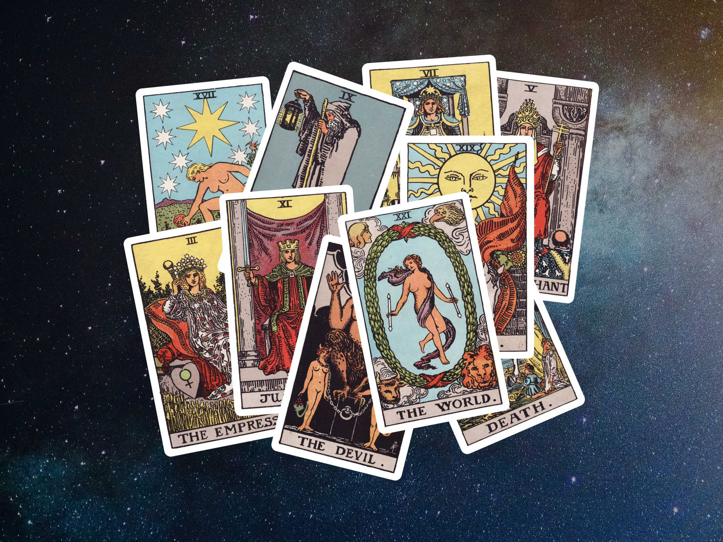 TAROT Stickers — Rider Waite Major Arcana