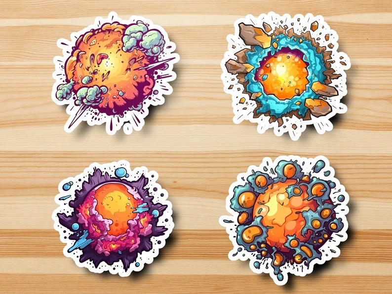 EXPLODING PLANETS Stickers