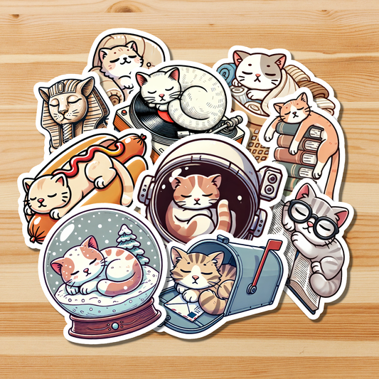 CATS TAKING NAPS Stickers