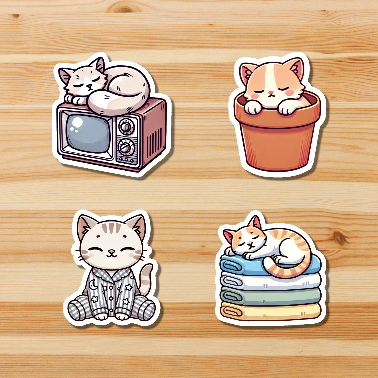 CATS TAKING NAPS Stickers