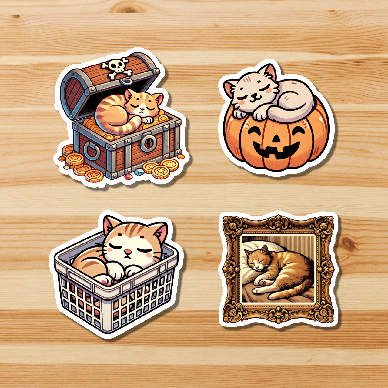 CATS TAKING NAPS Stickers