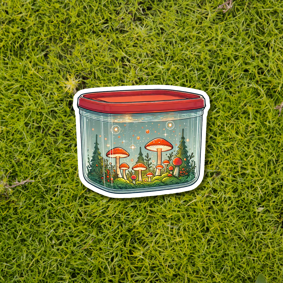 MUSHROOM IN GLASS Stickers