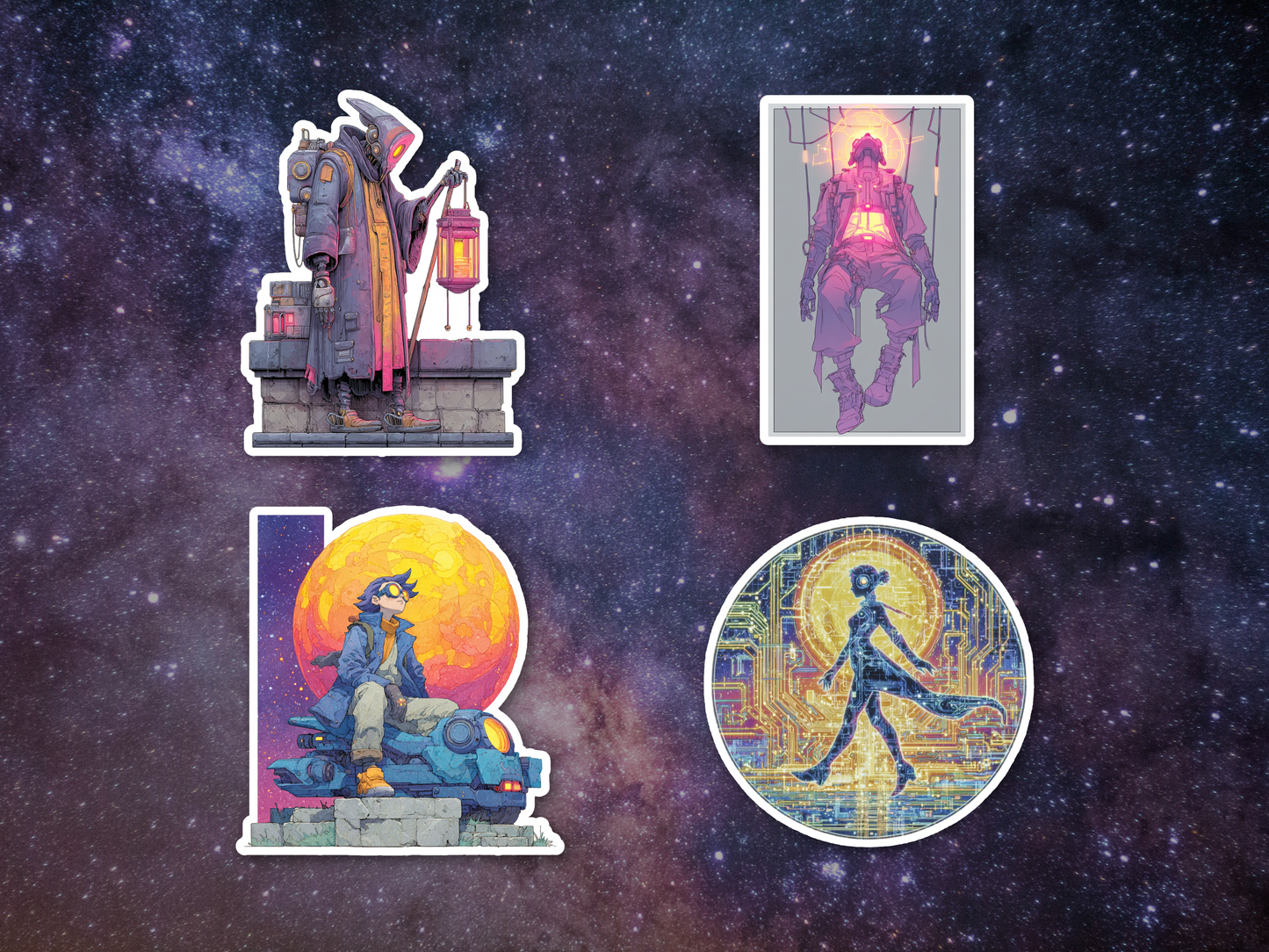 CYBERPUNK TAROT Stickers — Major Arcana