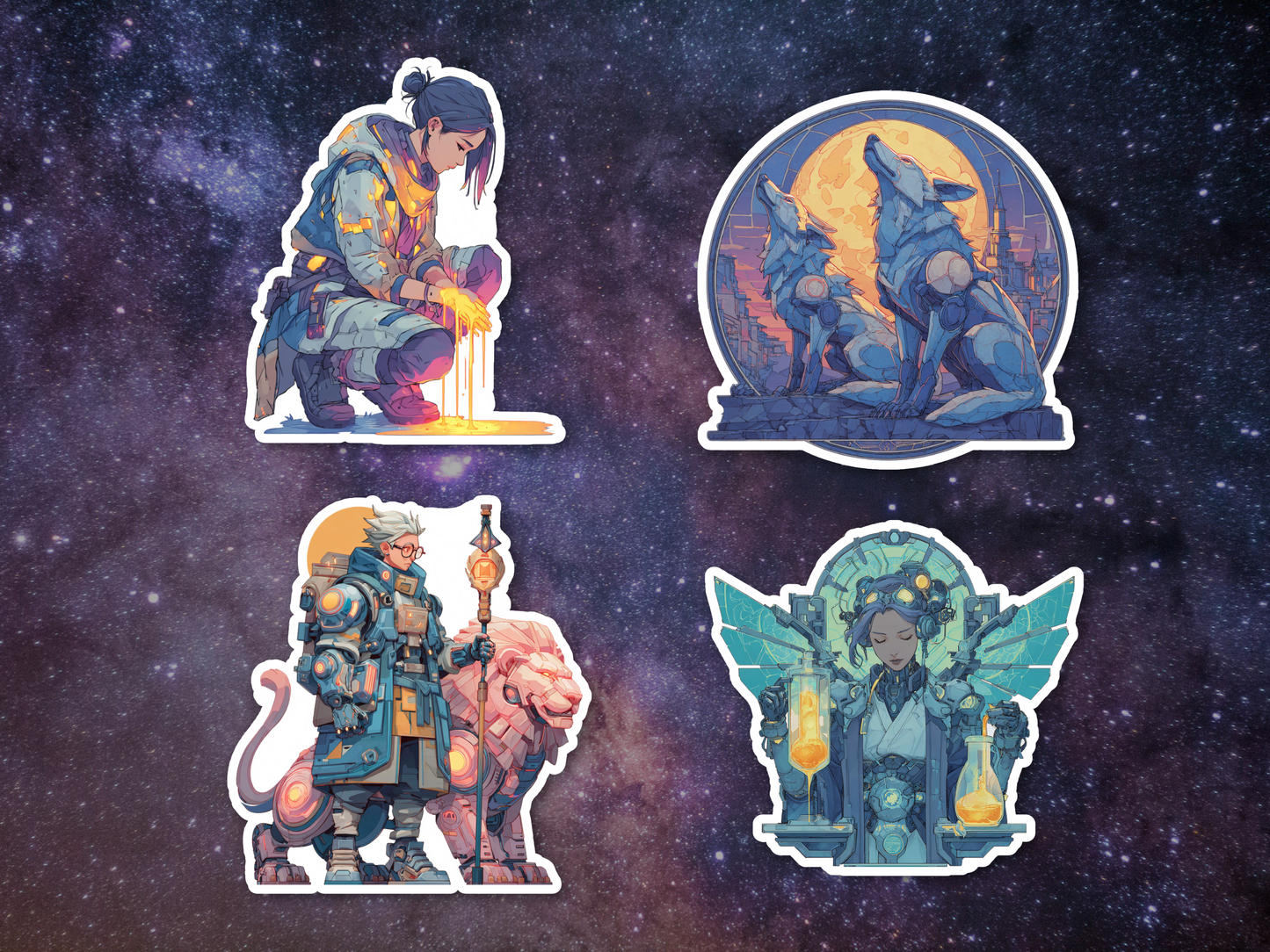 CYBERPUNK TAROT Stickers — Major Arcana
